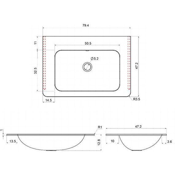 Тумба подвесная с раковиной Vincea Paola 80 см VMC-2P800BT (раковина серая VCB-2VP800G), бетон фото 4