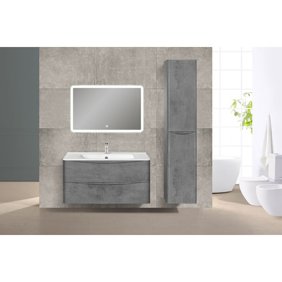 Тумба подвесная с раковиной Vincea Paola 100 см VMC-2P100BT, бетон - 3 Тумба подвесная с раковиной Vincea Paola 100 см VMC-2P100BT, бетон фото 3