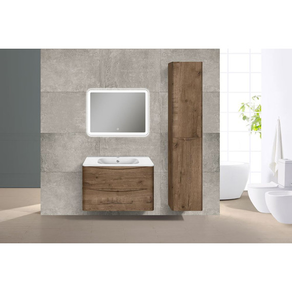 Тумба подвесная с раковиной Vincea Paola 80 см VMC-2P800VO (раковина белая VCB-2VP800W), дуб винтаж фото 3