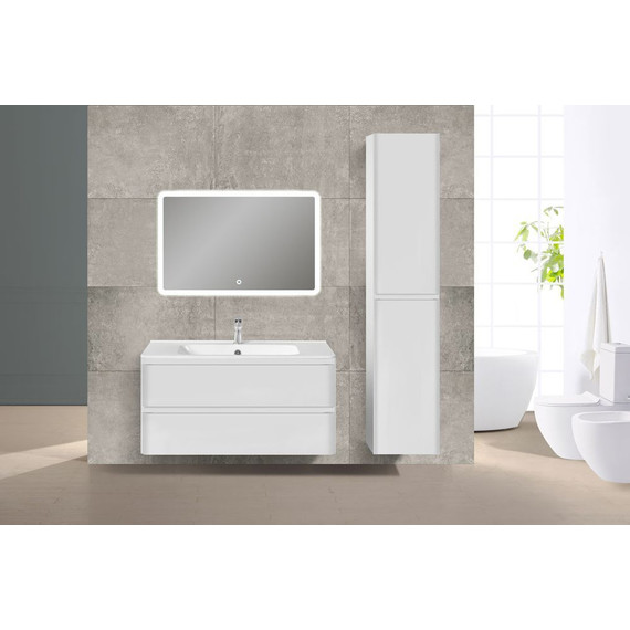 Тумба подвесная с раковиной Vincea Vico 100 см VMC-2V100GW, белый глянец фото 5