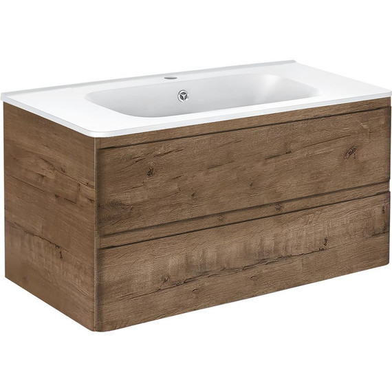 Тумба подвесная с раковиной Vincea Vico 100 см VMC-2V100VO, дуб винтаж - 4 Тумба подвесная с раковиной Vincea Vico 100 см VMC-2V100VO, дуб винтаж фото 4