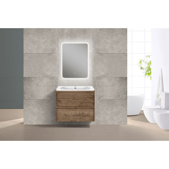 Тумба подвесная с раковиной Vincea Vico 60 см VMC-2V600VO (раковина белая VCB-2VP600W), дуб винтаж фото 3