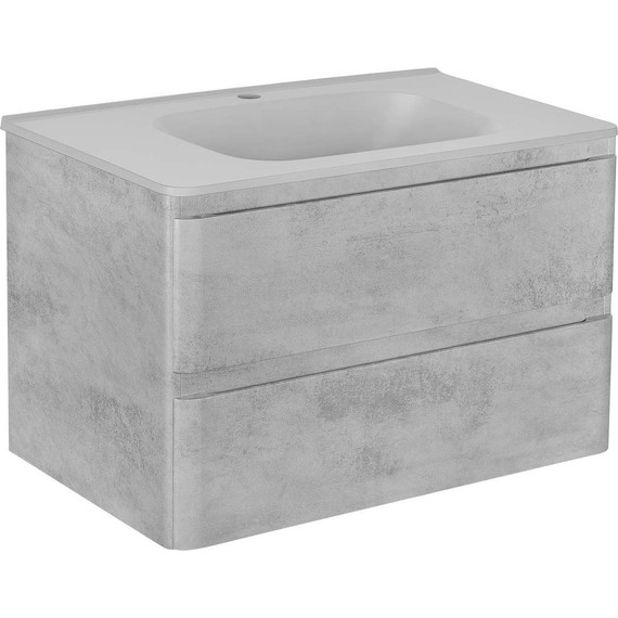 Тумба подвесная с раковиной Vincea Vico 80 см VMC-2V800BT (раковина серая VCB-2VP800G), бетон фото 2