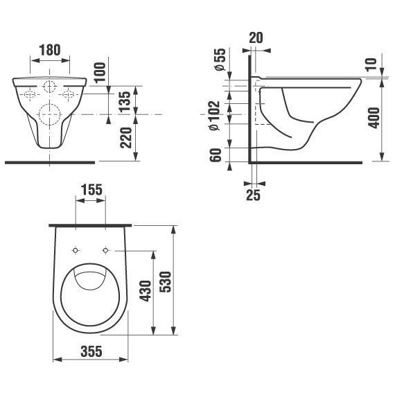 Унитаз подвесной Jika Lyra Dino 8.2137.0.000.000.3 фото 2