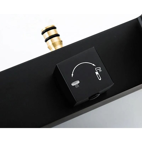 Душевая стойка Gappo G2407-6, черный - 4 Душевая стойка Gappo G2407-6, черный фото 4