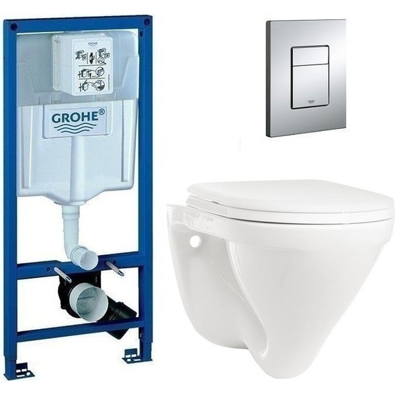 Инсталляция Grohe Rapid SL 38772001 с подвесным унитазом Sanita Luxe Attica WC.WH/Attica/DM/WHT.G/S1 фото 