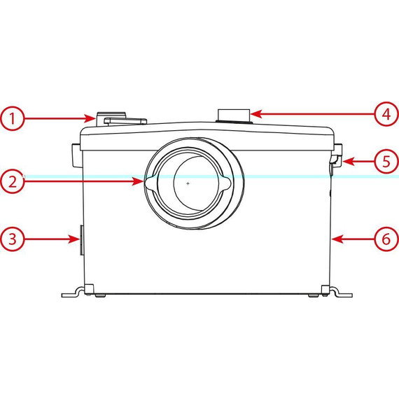 Канализационная насосная установка Jemix Sololift2 STP-100 LUX (2 входа + унитаз) фото 7
