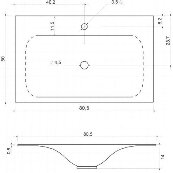 Тумба подвесная с раковиной Vincea Fine 80 см VMC-2F800RW, тёмное дерево фото 4
