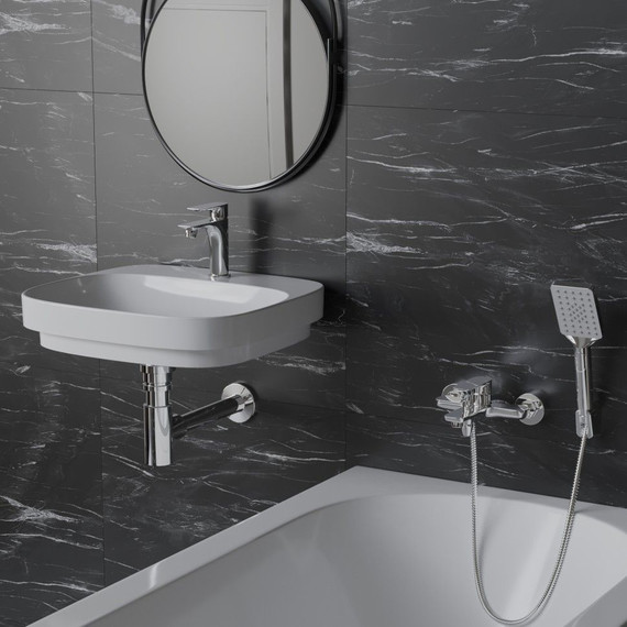 Набор смесителей 3 в 1 для ванны с коротким изливом Paini Garda 76CRSET3 фото 2