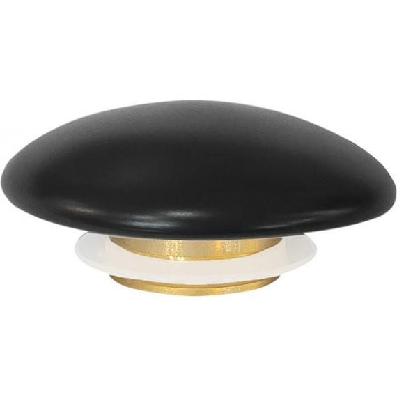 Декоративная крышка на слив для раковины Abber AC0014MB, черный матовый фото 2