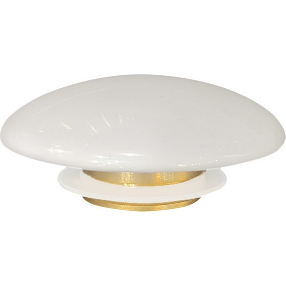 Декоративная крышка на слив для раковины Abber AC0014, белый фото 2