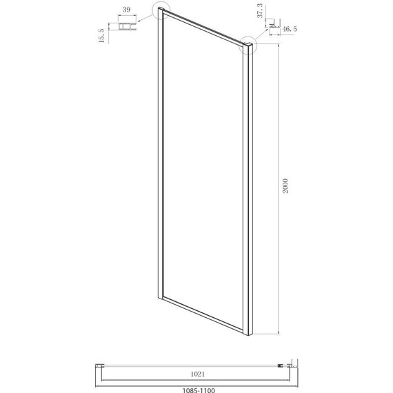 Душевое ограждение Ambassador Forsa 140x110 см 17022220ABB-110ABB, чёрный/тонированное фото 8