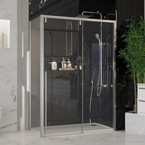 Душевое ограждение Ambassador Intense 150x110 см 110021104IX-110IX (стекло 8 мм) хром/прозрачное фото 2