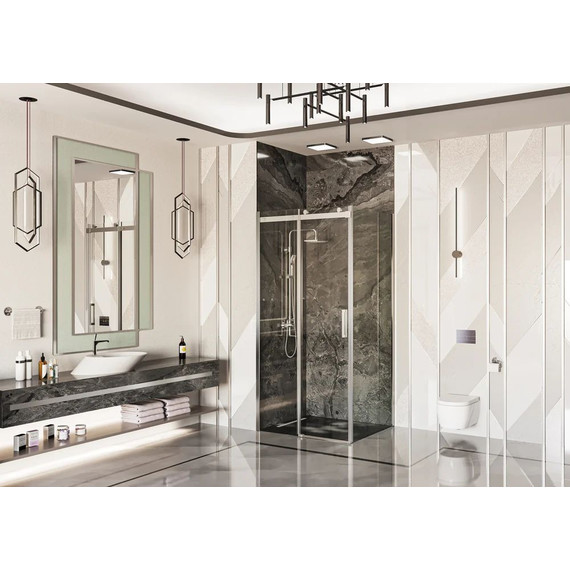 Душевое ограждение Ambassador Benefit 120x120 см 19021101HX-120HX (стекло 8 мм) хром/прозрачное фото 3