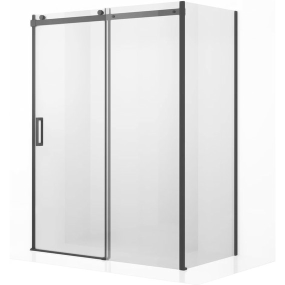 Душевое ограждение Ambassador Benefit 150x80 см 19021204HB-80HB (стекло 8 мм) чёрный/прозрачное фото 
