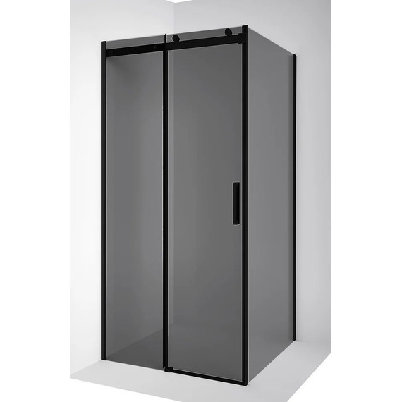Душевое ограждение Ambassador Benefit 130x90 см 19022202HBB-90HBB (стекло 8 мм) чёрный/тонированное фото 