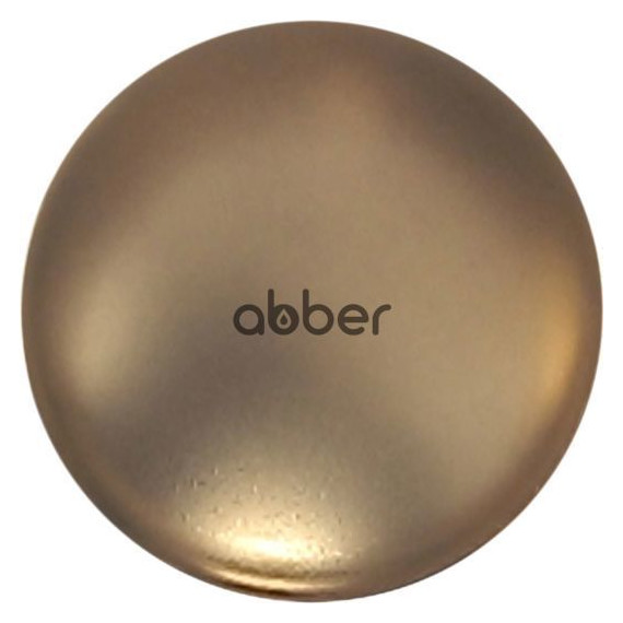 Декоративная крышка на слив для раковины Abber AC0014MMG, золото матовое фото 