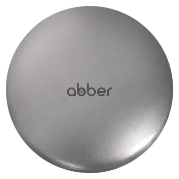 Декоративная крышка на слив для раковины Abber AC0014MS, серебряный матовый фото 