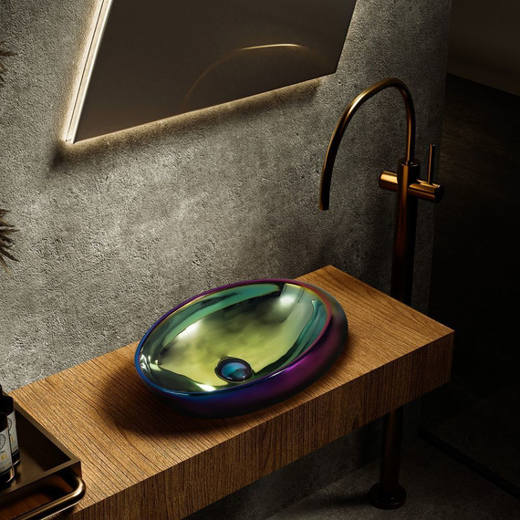 Раковина-чаша Abber Bequem 49 см AC2107Regen, хамелеон фото 5