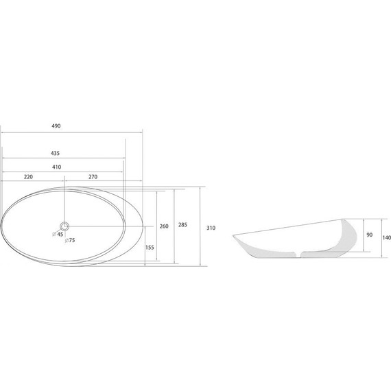 Раковина-чаша Abber Bequem 49 см AC2107 фото 4