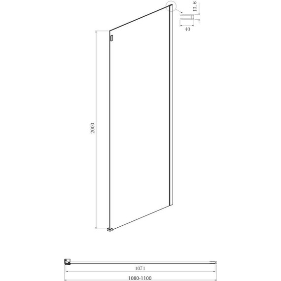Душевое ограждение Ambassador Benefit 160x110 см 19021105HX-110HX (стекло 8 мм) хром/прозрачное фото 6