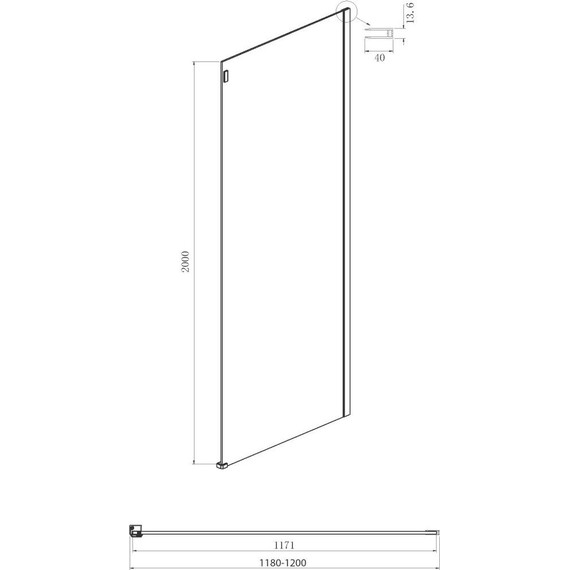 Душевое ограждение Ambassador Benefit 160x120 см 19021105HX-120HX (стекло 8 мм) хром/прозрачное фото 6