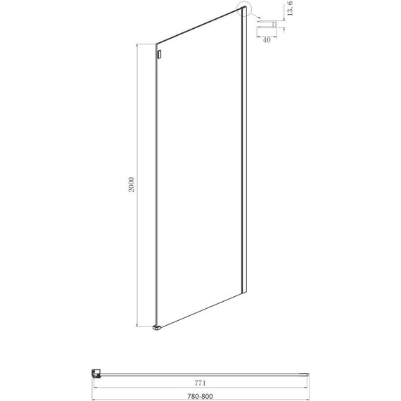 Душевое ограждение Ambassador Benefit 160x80 см 19021105HX-80HX (стекло 8 мм) хром/прозрачное фото 6