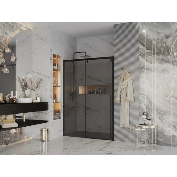 Душевая дверь Ambassador Intense 120 см 110022201IBB (стекло 8 мм) чёрный/тонированное - 2 Душевая дверь Ambassador Intense 120 см 110022201IBB (стекло 8 мм) чёрный/тонированное фото 2