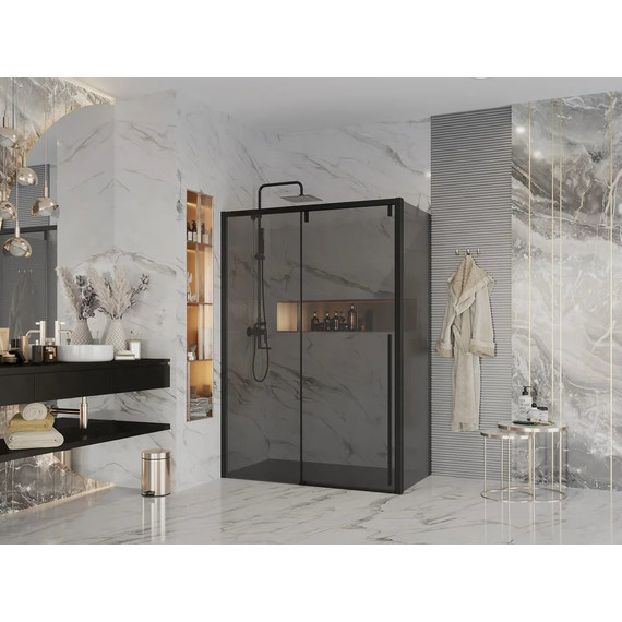 Душевое ограждение Ambassador Intense 160x110 см 110022205IBB-110IBB (стекло 8 мм) чёрный/тонированное фото 3