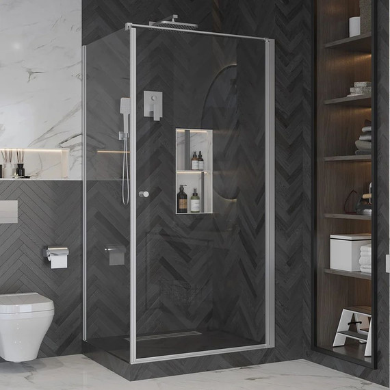 Душевое ограждение Ambassador Elysium 90x100 см 111011110CX-100CX (стекло 8 мм) хром/прозрачное фото 2