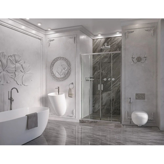 Душевая дверь Ambassador Forsa 130 см 17021108AX, хром/прозрачное фото 2