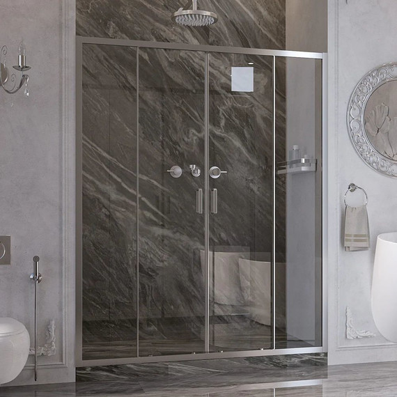 Душевая дверь Ambassador Forsa 150 см 17021110AX, хром/прозрачное фото 2