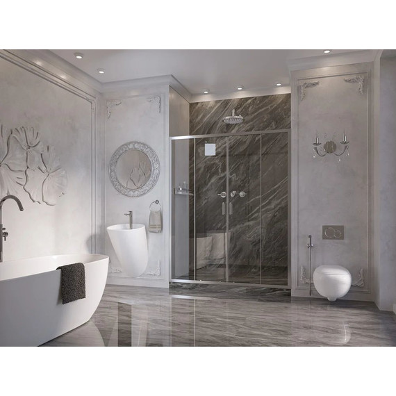 Душевая дверь Ambassador Forsa 150 см 17021110AX, хром/прозрачное фото 3