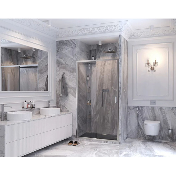 Душевая дверь Ambassador Forsa 110 см 17021117AX, хром/прозрачное - 2 Душевая дверь Ambassador Forsa 110 см 17021117AX, хром/прозрачное фото 2