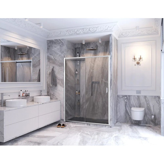 Душевая дверь Ambassador Forsa 130 см 17021119AX, хром/прозрачное - 3 Душевая дверь Ambassador Forsa 130 см 17021119AX, хром/прозрачное фото 3