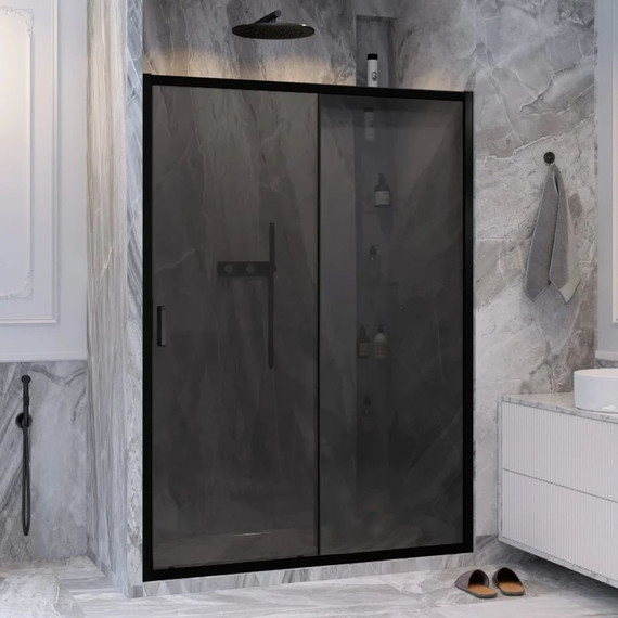 Душевая дверь Ambassador Forsa 150 см 17022221ABB, чёрный/тонированное фото 2