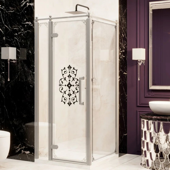 Душевое ограждение Ambassador Royal 100x100 см 18015107-L (стекло 8 мм) хром/прозрачное фото 2