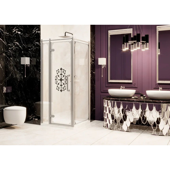 Душевое ограждение Ambassador Royal 90x90 см 18015108-L (стекло 8 мм) хром/прозрачное фото 3