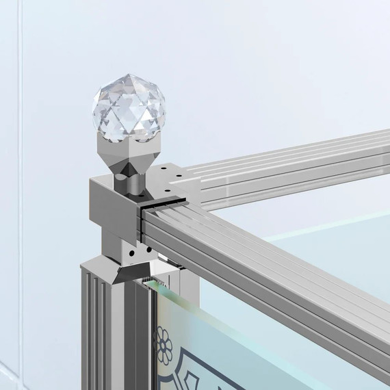 Душевое ограждение Ambassador Royal 90x90 см 18015108-L (стекло 8 мм) хром/прозрачное фото 5