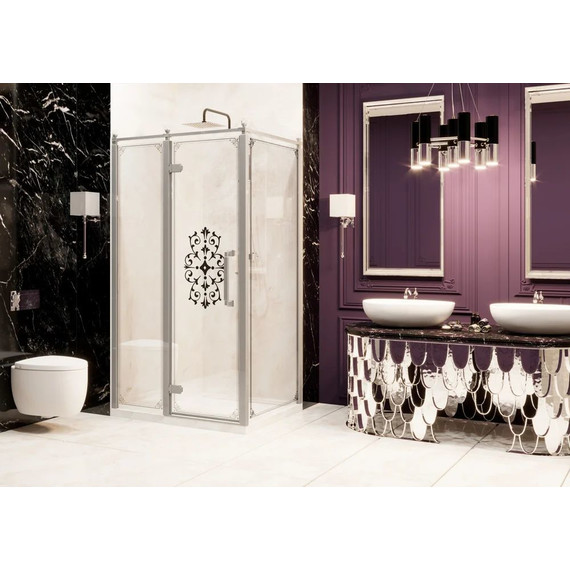 Душевое ограждение Ambassador Royal 120x80 см 18015110-L (стекло 8 мм) хром/прозрачное фото 3