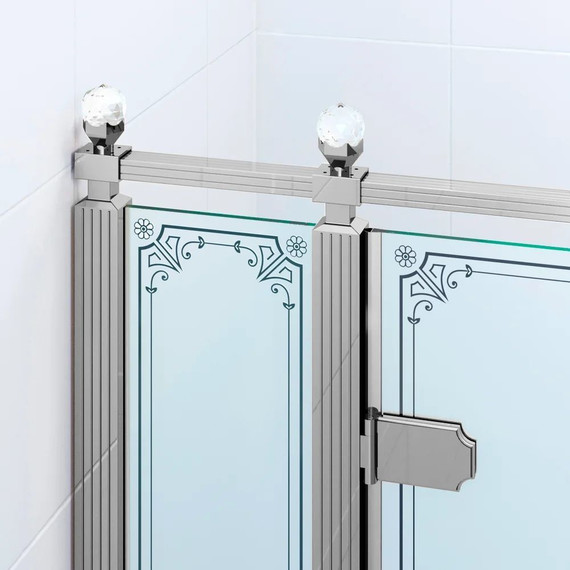 Душевое ограждение Ambassador Royal 120x80 см 18015110-L (стекло 8 мм) хром/прозрачное фото 4