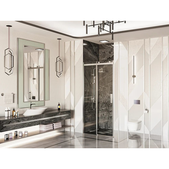 Душевая дверь Ambassador Benefit 120 см 19021101HX (стекло 8 мм) хром/прозрачное - 2 Душевая дверь Ambassador Benefit 120 см 19021101HX (стекло 8 мм) хром/прозрачное фото 2