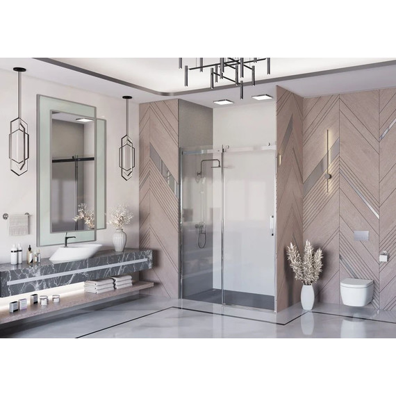 Душевая дверь Ambassador Benefit 160 см 19021105HX (стекло 8 мм) хром/прозрачное фото 3