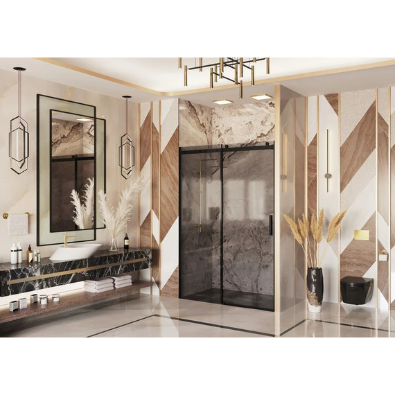 Душевая дверь Ambassador Benefit 140 см 19022203HBB (стекло 8 мм) чёрный/тонированное - 2 Душевая дверь Ambassador Benefit 140 см 19022203HBB (стекло 8 мм) чёрный/тонированное фото 2