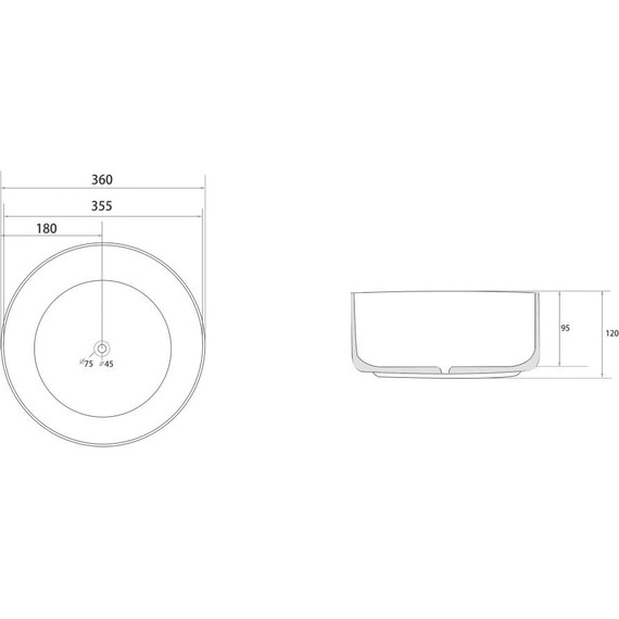 Раковина-чаша Abber Bequem 36 см AC2108MC, коричневый матовый фото 4