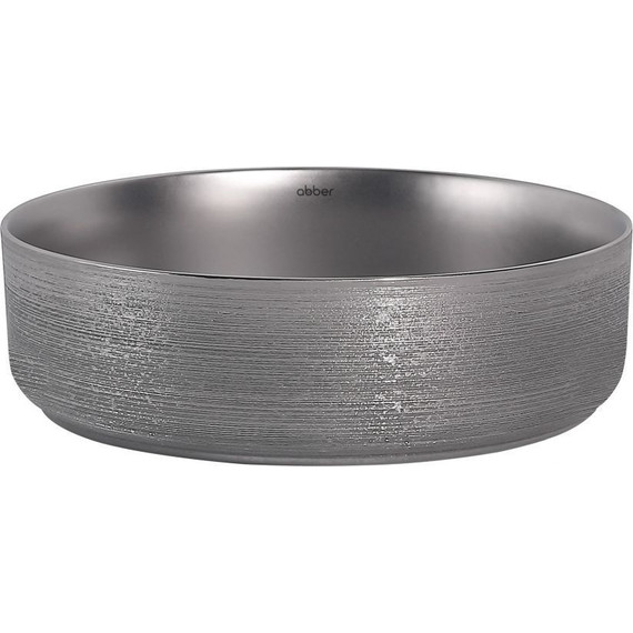 Раковина-чаша Abber Bequem 40 см AC2109BSM, серебро матовое фото 3