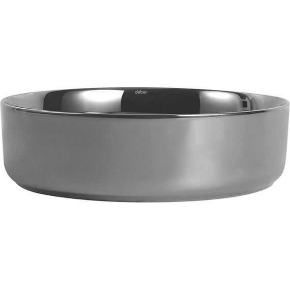 Раковина-чаша Abber Bequem 40 см AC2109GS, серебро фото 2
