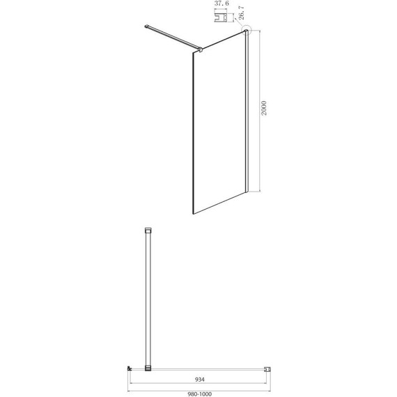 Душевое ограждение Ambassador Elysium 80x100 см 111011109CX-100CX (стекло 8 мм) хром/прозрачное фото 6