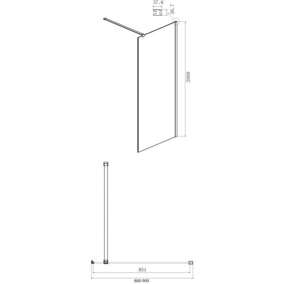 Душевое ограждение Ambassador Elysium 90x90 см 111011110CX-90CX (стекло 8 мм) хром/прозрачное фото 6