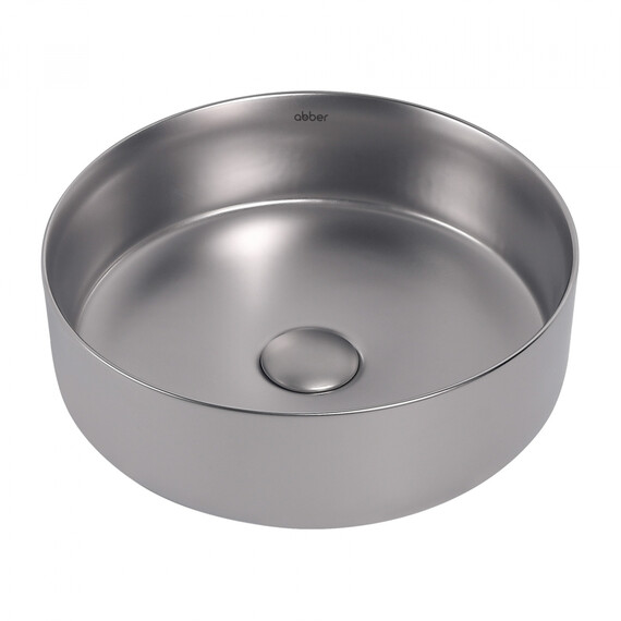 Раковина-чаша Abber Bequem 36 см AC2108MS, серебро матовое фото 